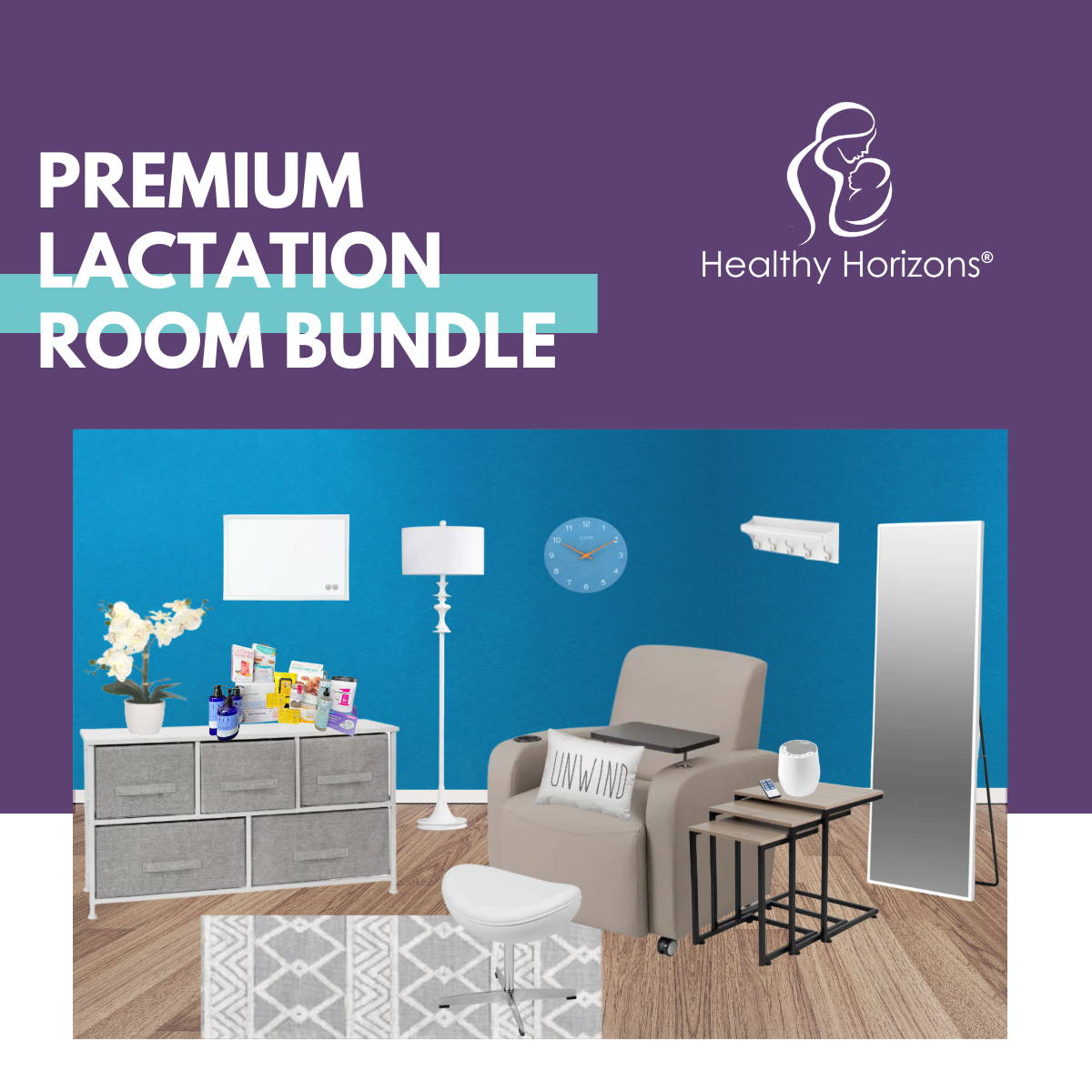 Lactation Room Decor and Furniture Bundle Healthy Horizons